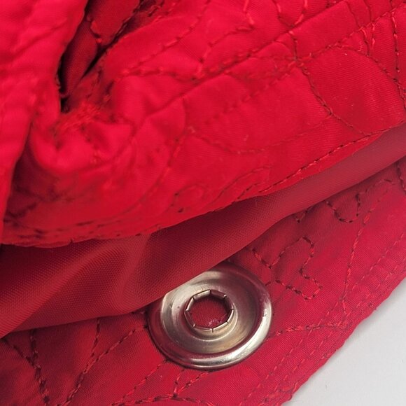 RQT Petite Quilted Floral Pattern Red Jacket Fully Lined Button Closure Womens P - Picture 5 of 10